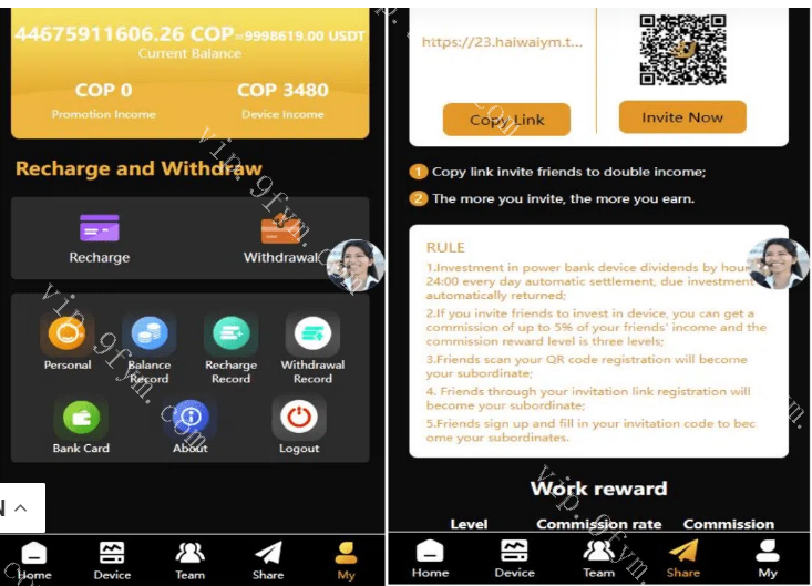 海外amazon多语言投资理财系统/投资理财源码/共享充电宝系统