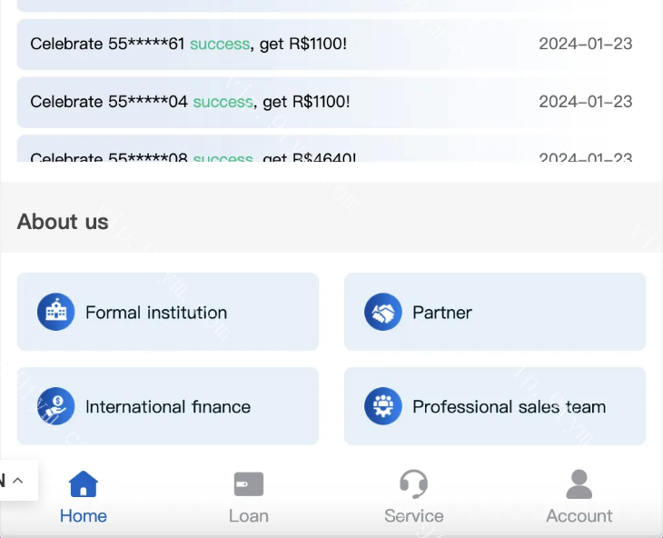 Home-credit海外贷款信贷产品源码/用户自定义弹窗消息/vue编译后前端