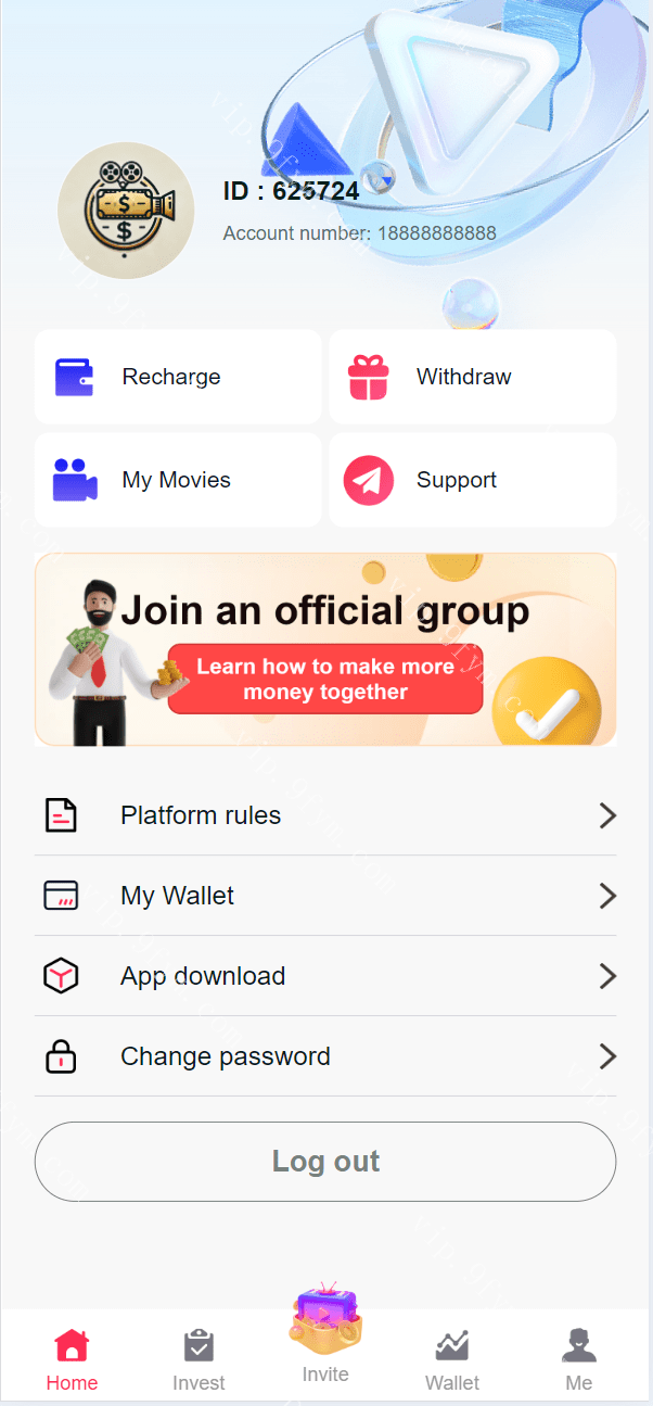 海外电影节目共享投资理财源码